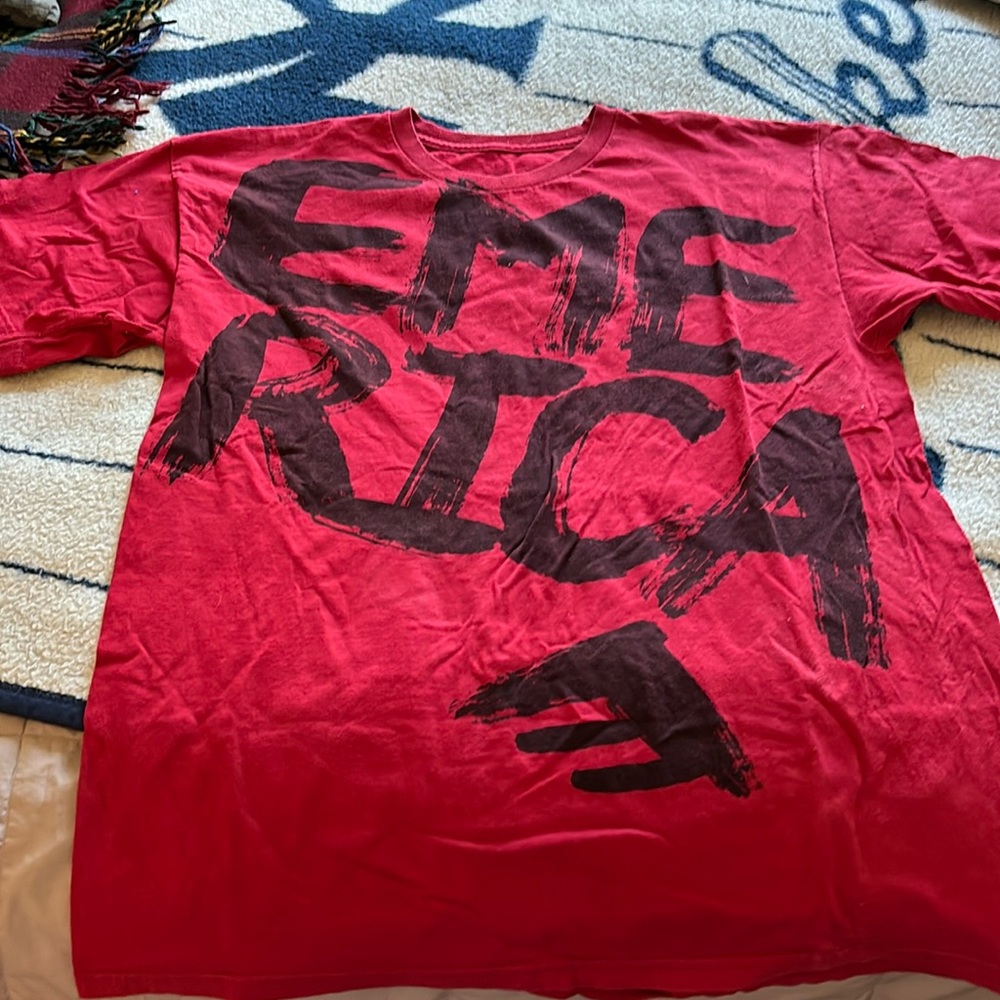 Emerica T-shirt red with black print size large